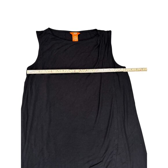 Joe Fresh Black Sleeveless Wrap Midi Dress M Rayon & Spandex - Picture 7 of 8
